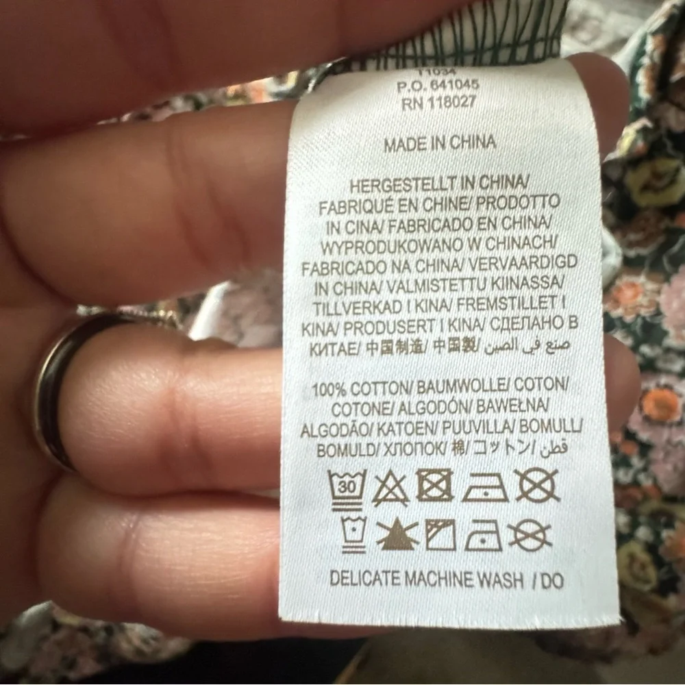 Boden Notch Neck Smocked Frill Top - Picture 7 of 9